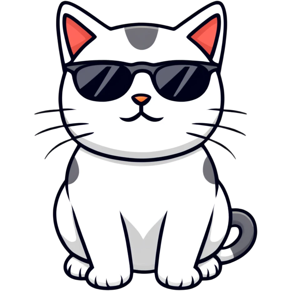 Cat with sunglasses emoji