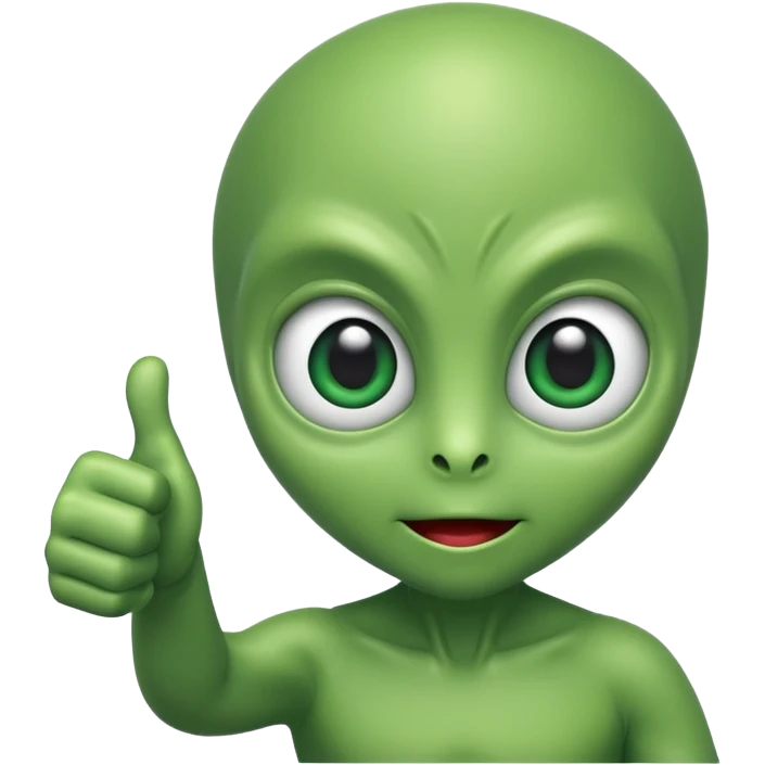 thumbs up alien emoji