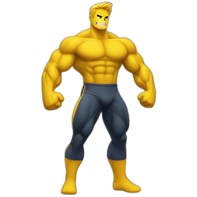 yellow mid muscle  emoji