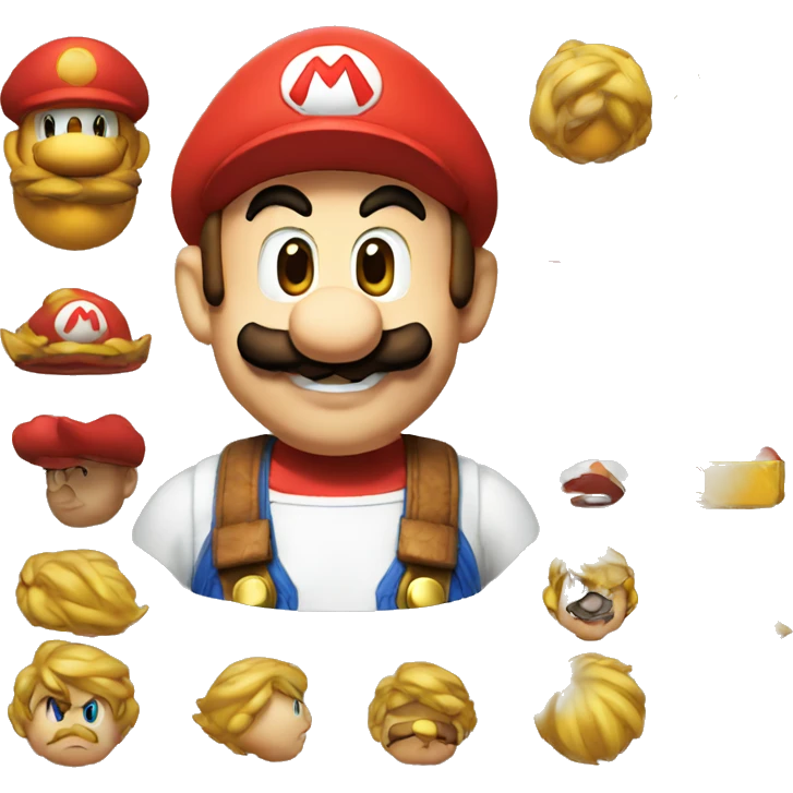 Super Mario Emoji pixelied emoji