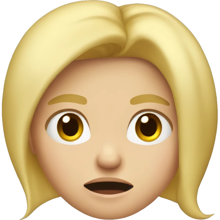 Blond girl with a angry face  emoji