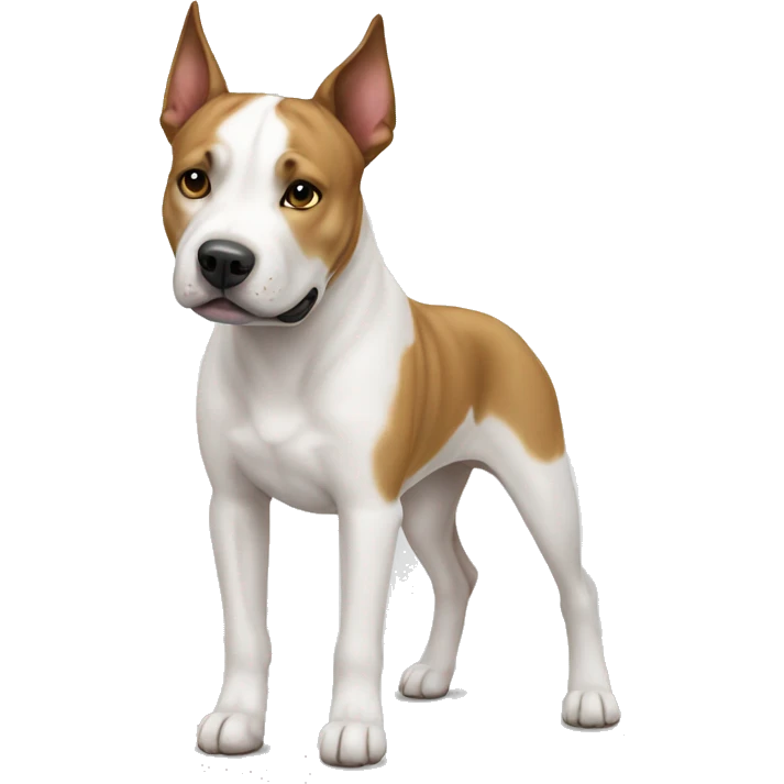 Amstaff dog white emoji