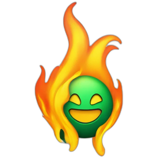 FLAMING WHATSAPP LOGO emoji