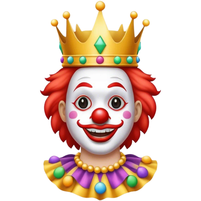 Clown wearing a crown emoji