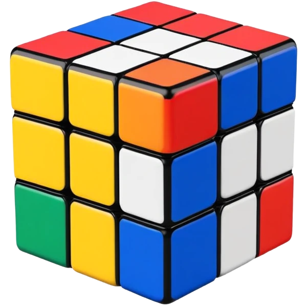 A 3x3-squares rubix cube emoji