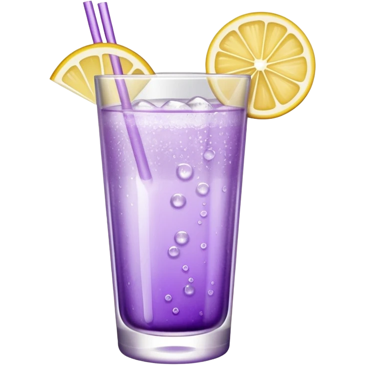 Cocktail light purple with high glass emoji