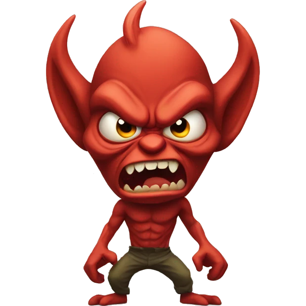 angry red goblin emoji