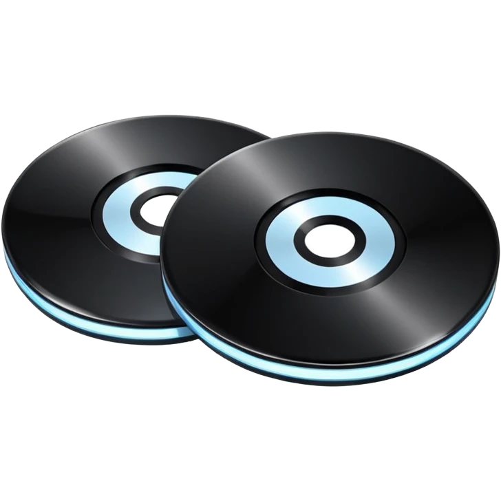 two black computer disk emoji