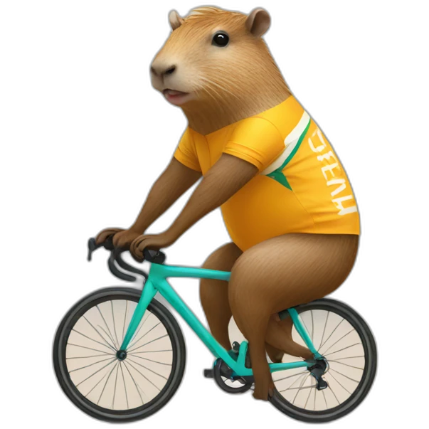 capybara wearing cyclist jersey emoji