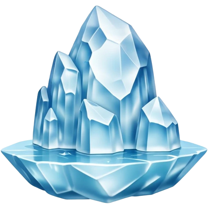 A 3D iceberg in Apple Memoji style
 emoji