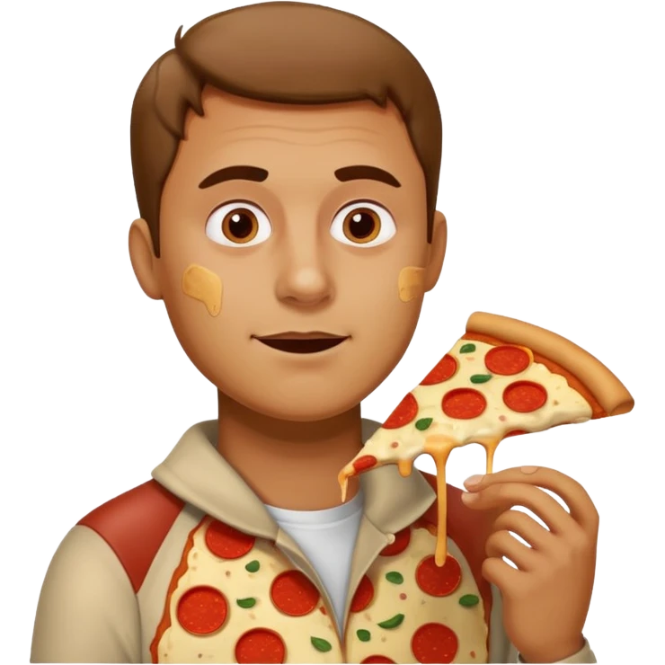 man who eat pizza
 emoji