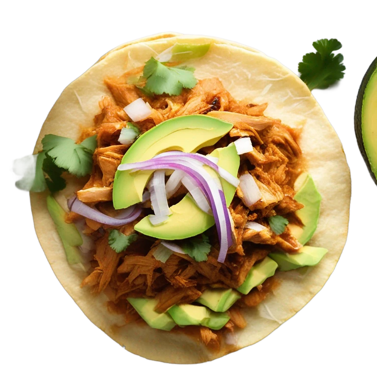 Shredded Chicken tinga tostada emoji