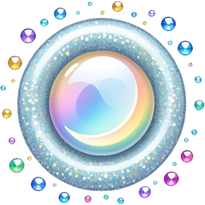 white glory glitter emoji