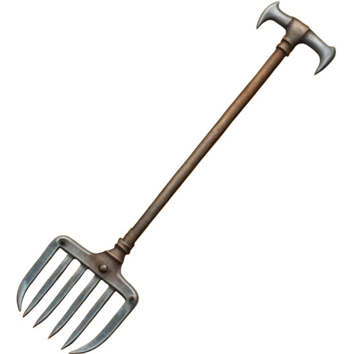 Upside down pitchfork emoji