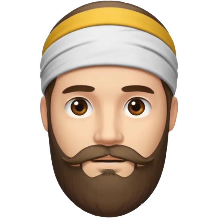 man bearded headband emoji