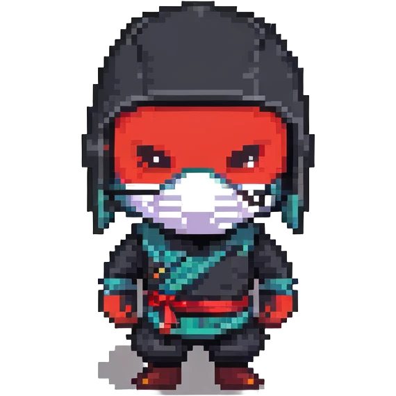 cool ninja character with mask emoji