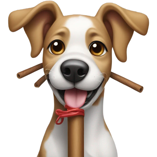 dog with canes emoji