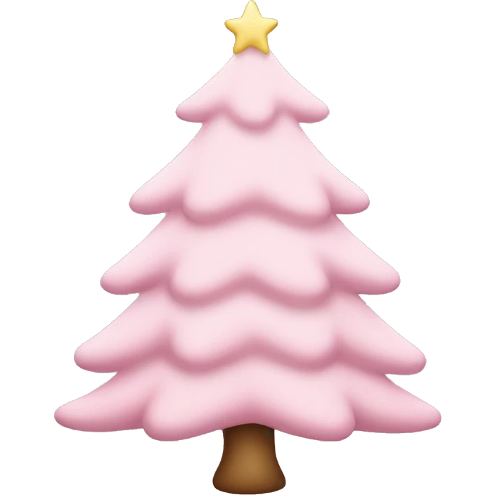 pastel pink christmas tree emoji