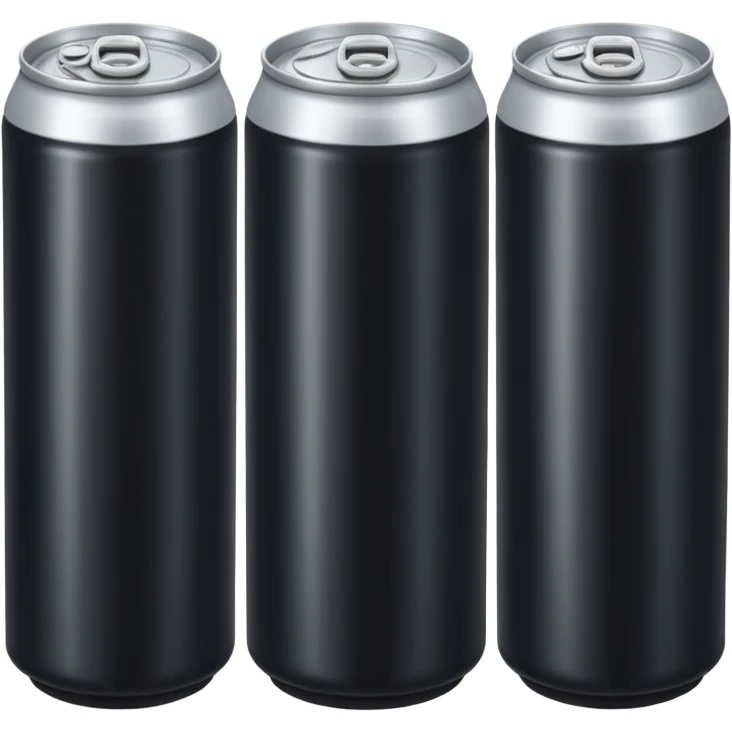Black drink cans without lips emoji