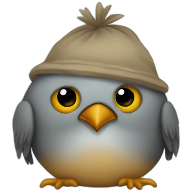 homeless twitter bird emoji