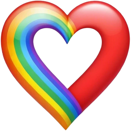 mix ❤️ and 🌈 emoji
