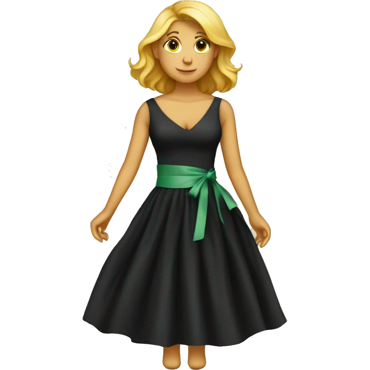 a black dress with a measuring tape wrapped around it emoji