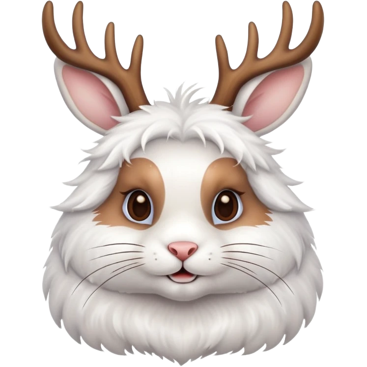 rabbit with deer antlers emoji