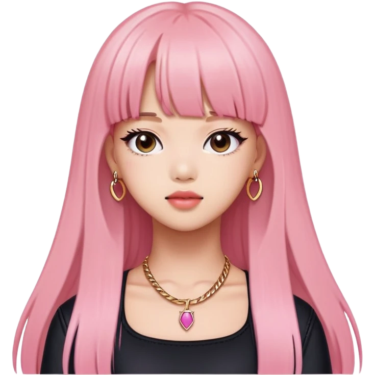 lisa with blackpink emoji