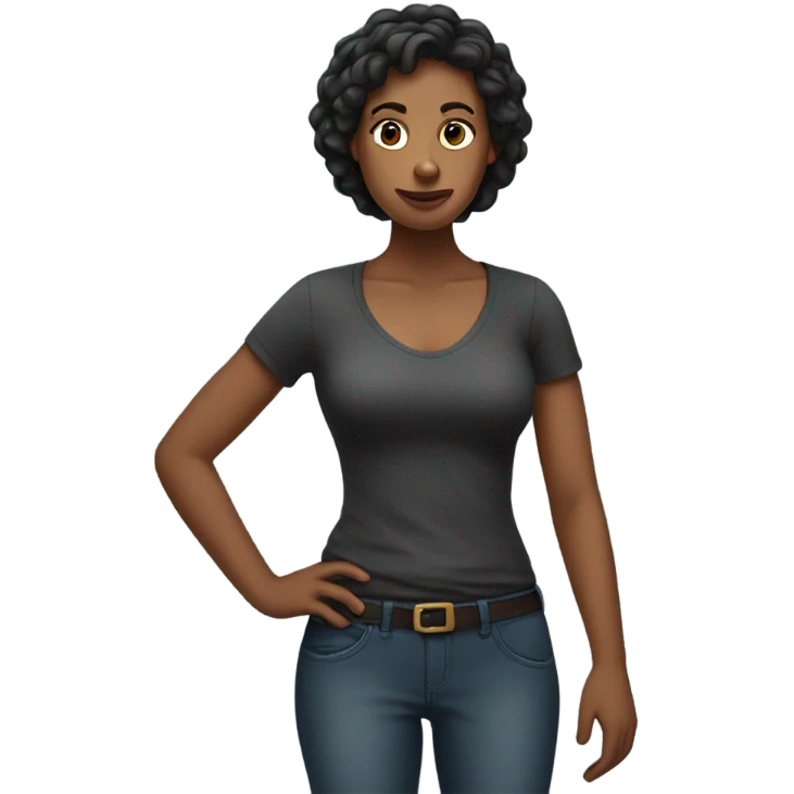 Woman with hands on hips  emoji
