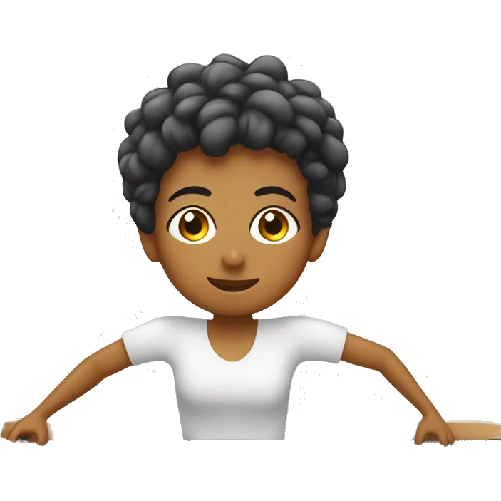 Pilates reformer pelo castaño postura teaser emoji
