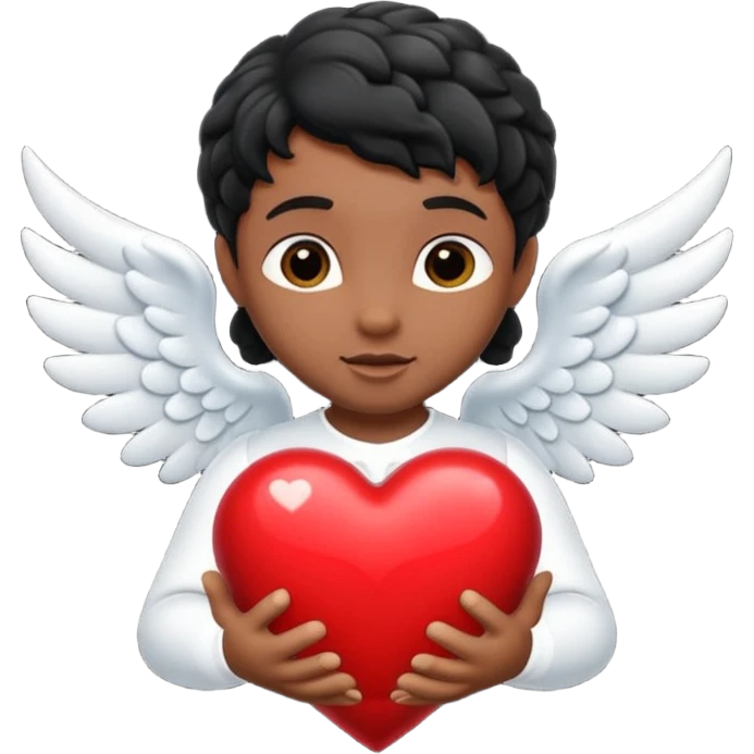 black cupid heart emoji