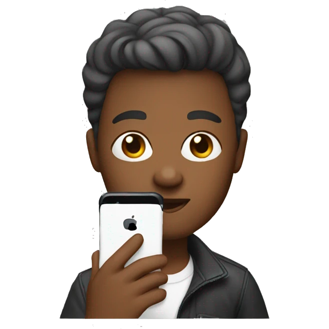 A Memoji holding a iPhone emoji