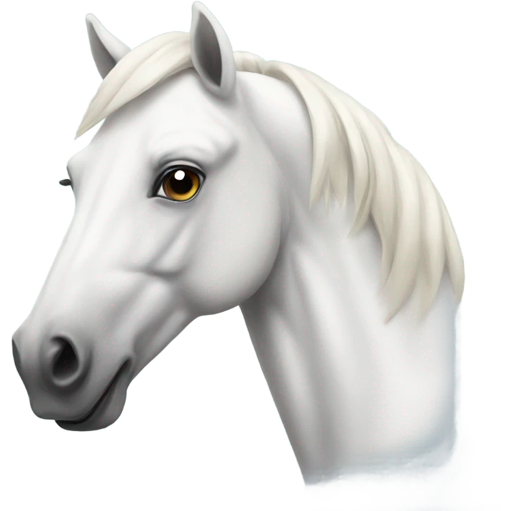 A white horse emoji