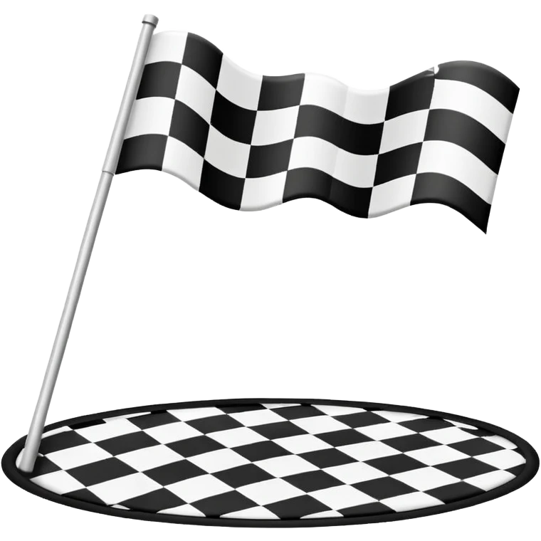 finish line with checkered flag emoji