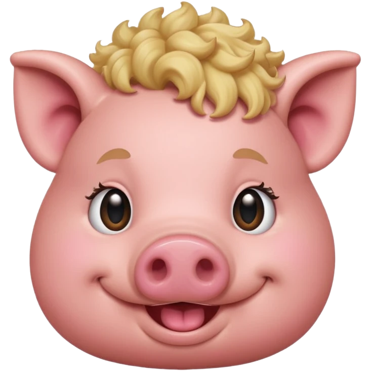 pig with blonde hair emoji