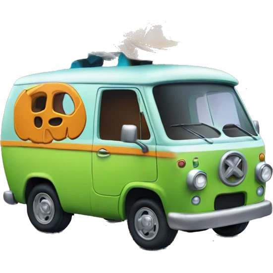 The mystery machine from scooby doo emoji