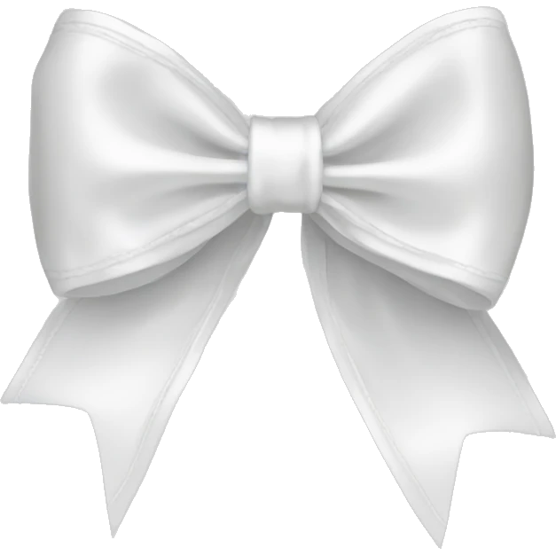white satin bow emoji
