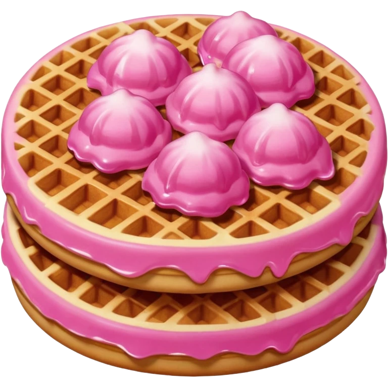pink waffle emoji