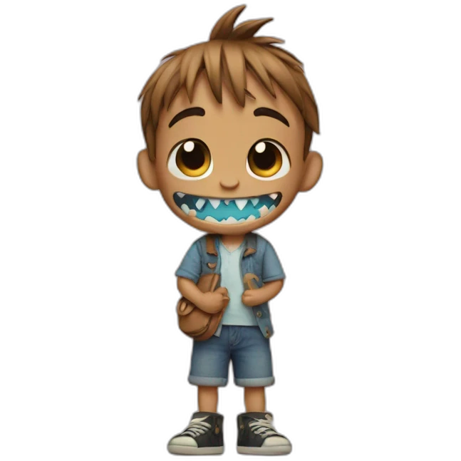 Stitch with a boy emoji