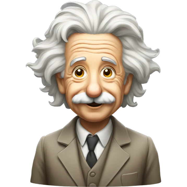 albert einstein happy thinking emoji