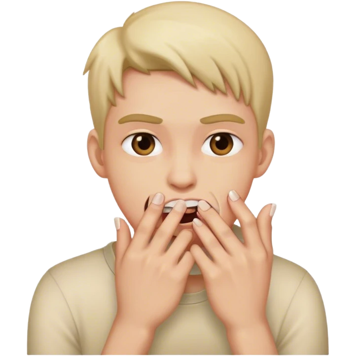Biting nails emoji