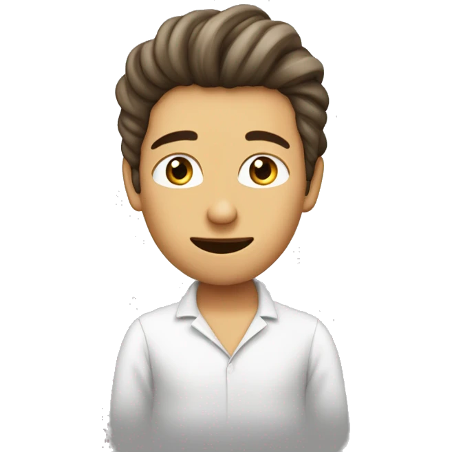 pelirija pecas pelo largo i fino teganos camtseta blanca emoji