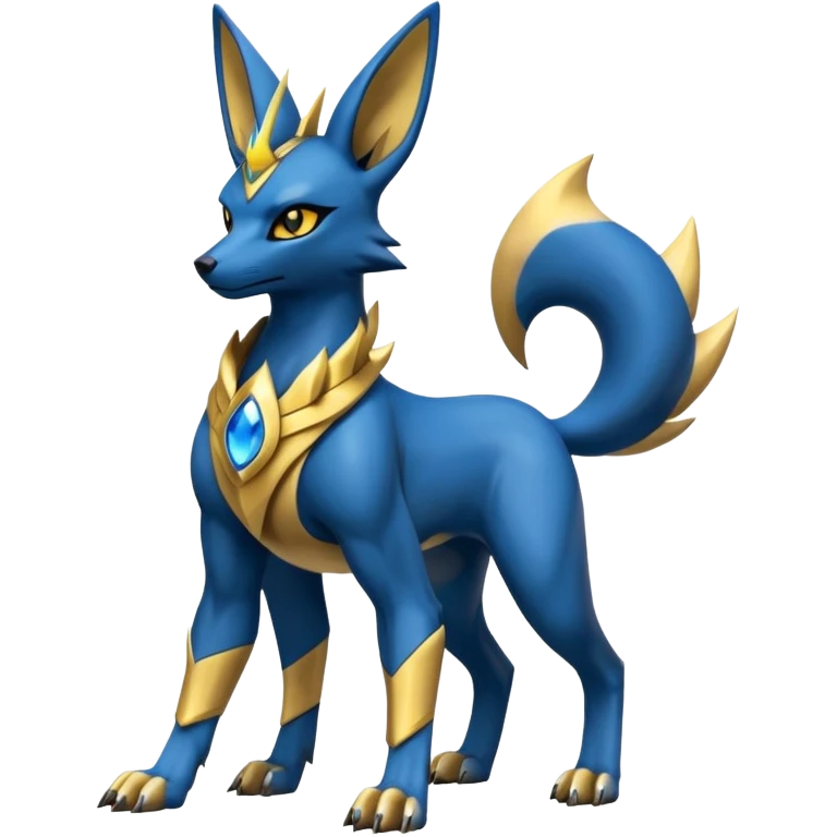 Lucario-Anubis-Umbreon-Jolteon-Fakémon-hybrid-creature (full body)  emoji