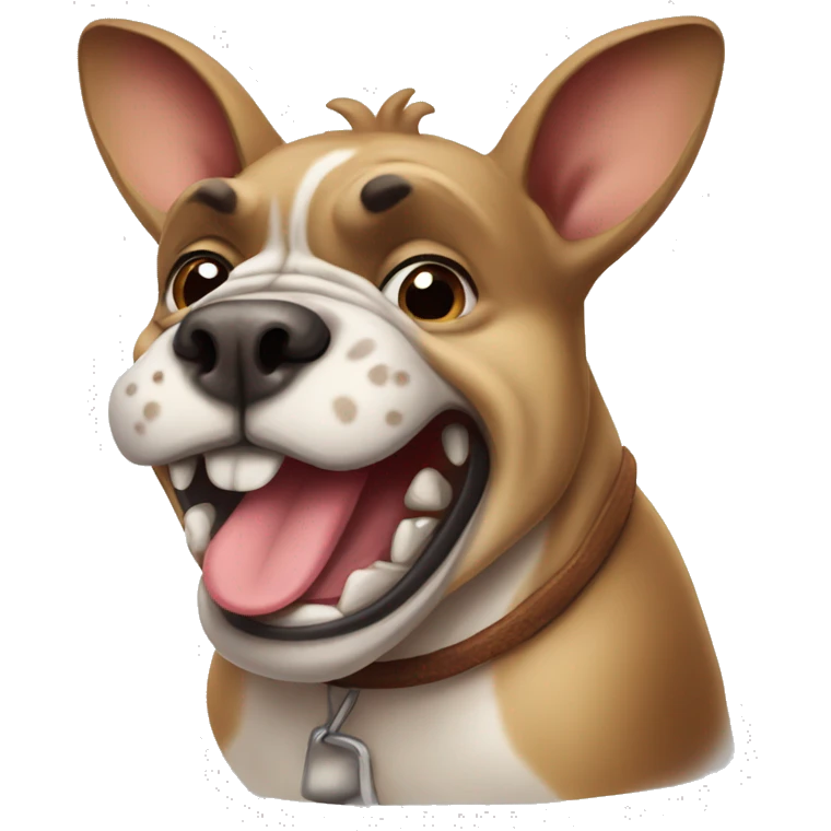 Happy kangaroo sad bulldog emoji