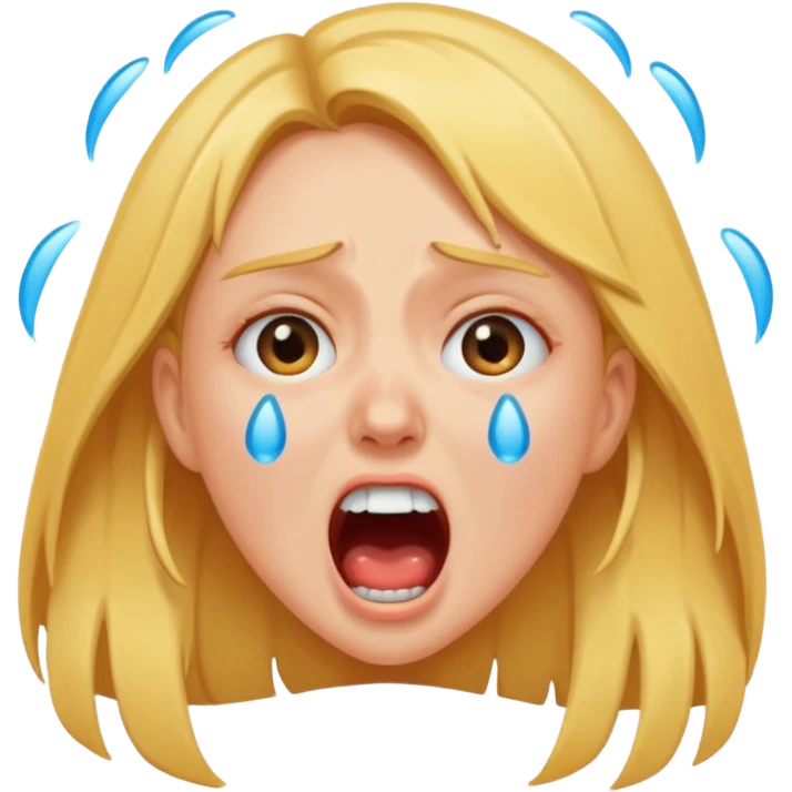 Una niña gritando emoji