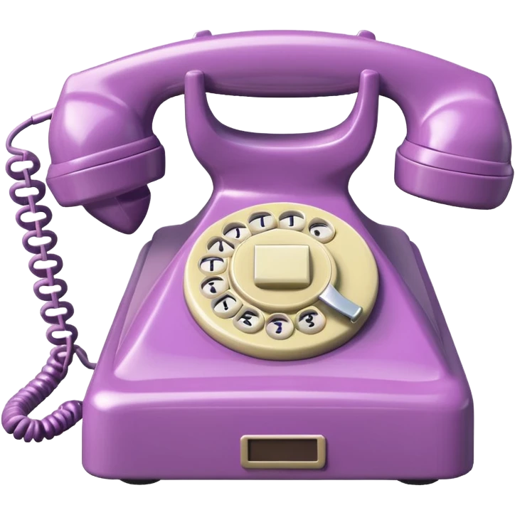 Mauve retro telephone emoji