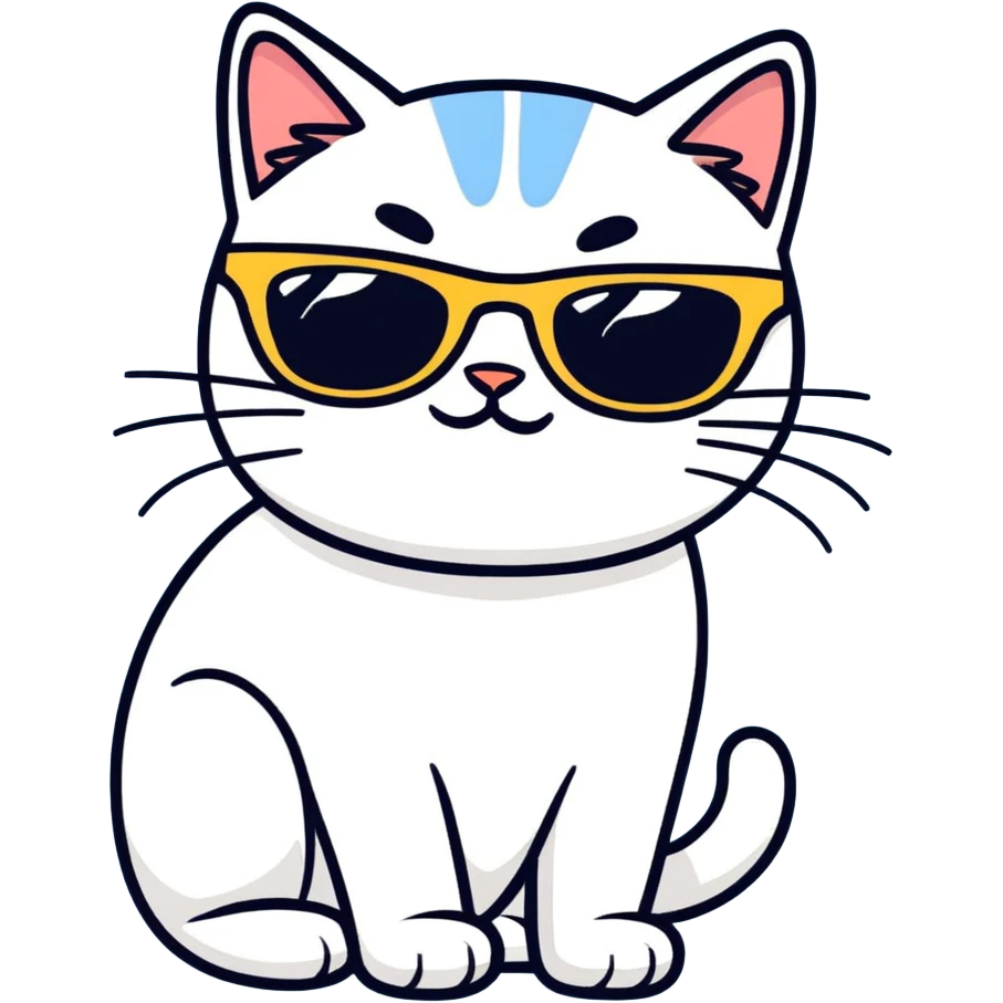Cat with sunglasses emoji