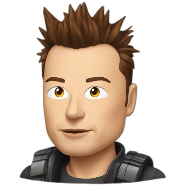 Elon musk With an mohawk emoji