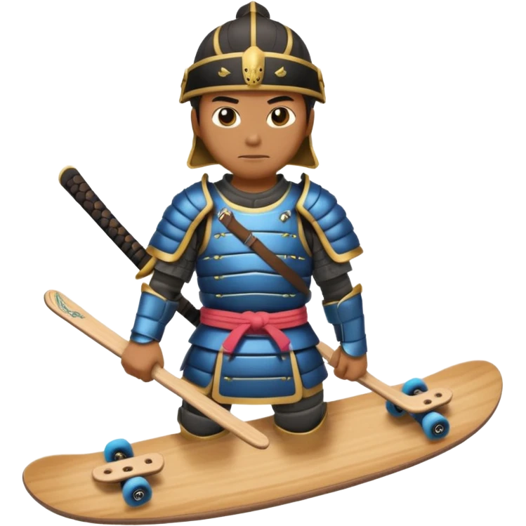 samurai hold skateboard  emoji
