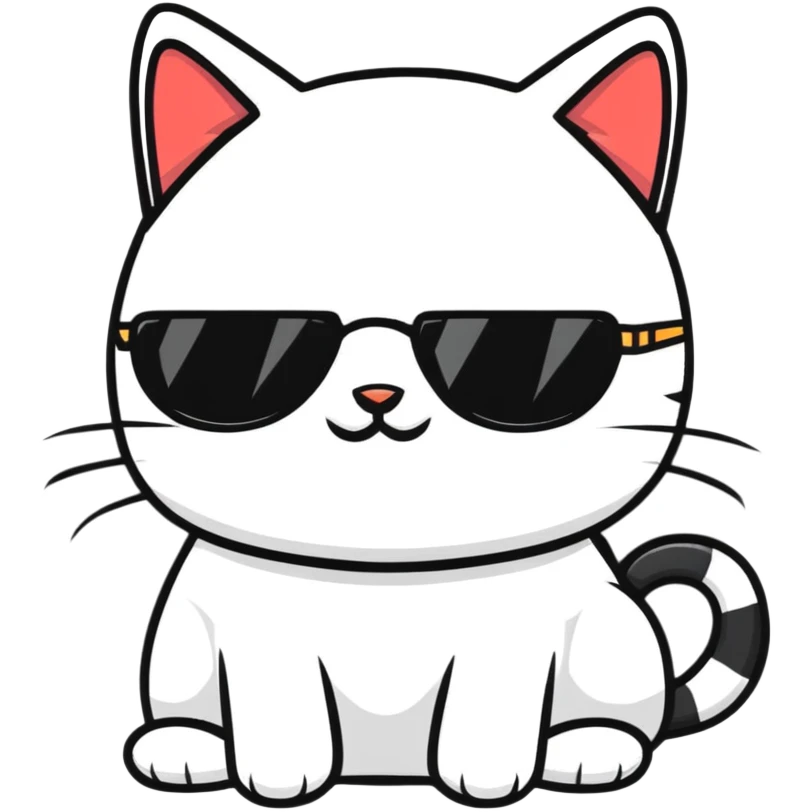 Cat with sunglasses emoji